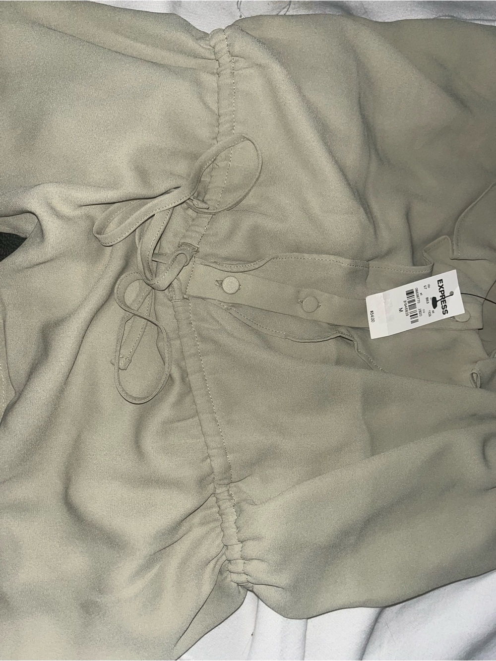Express Olive Beige Cami Romper - Picture 3 of 3